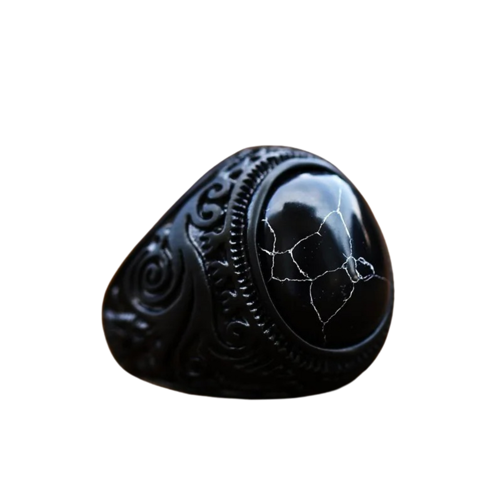 (f) Bague Louga All Black