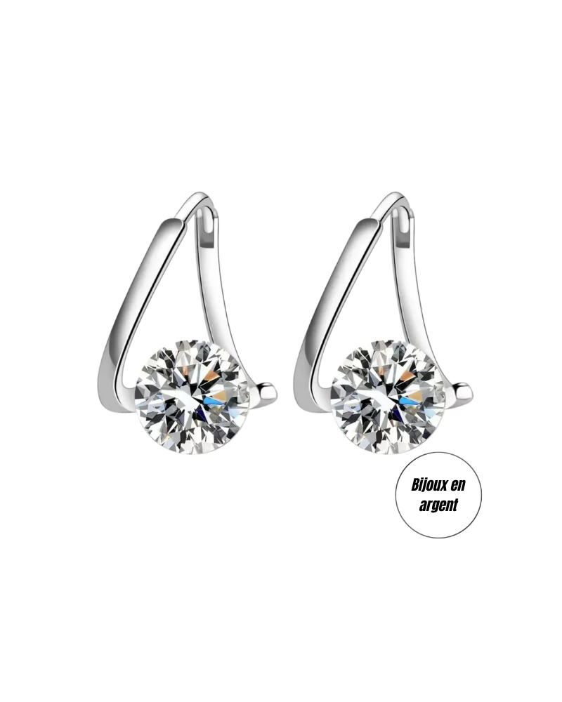 (b) Boucle d'oreille Zara Silver