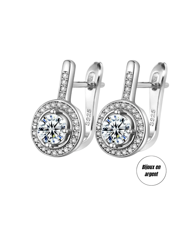 (b) Boucle d'oreille Talia Silver