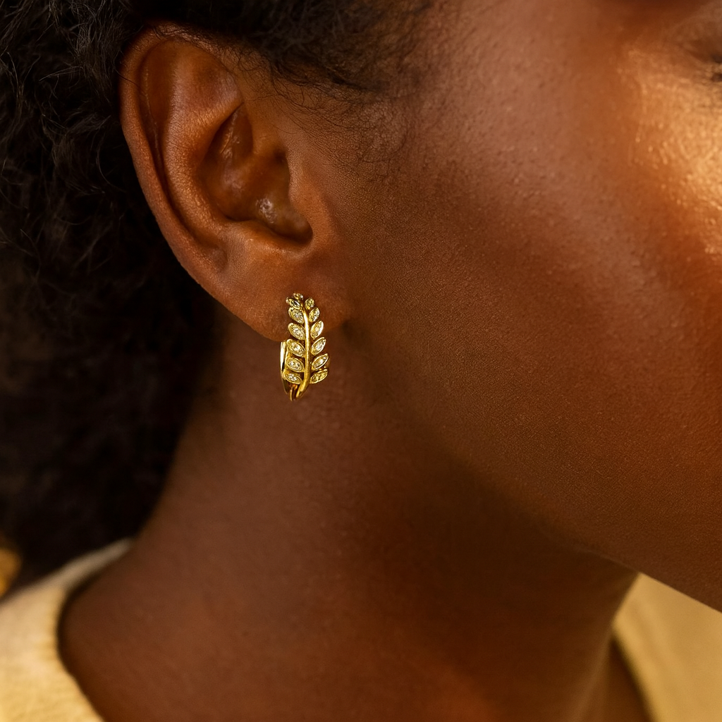 (b) Boucle d'oreille Naya Gold