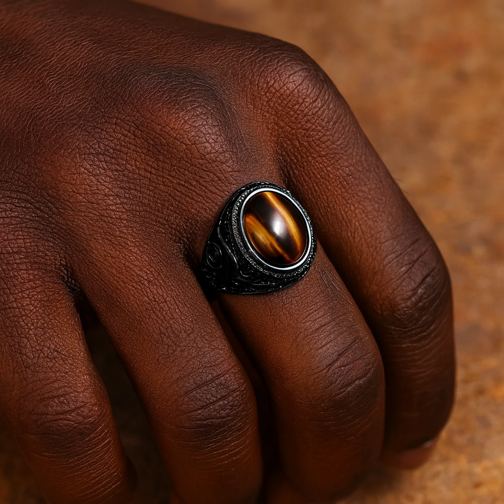 (f) Bague Louga Brown