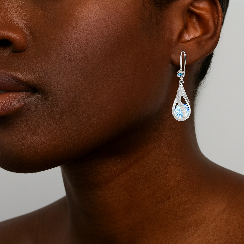 (b) Boucle d'oreille Liora Purple