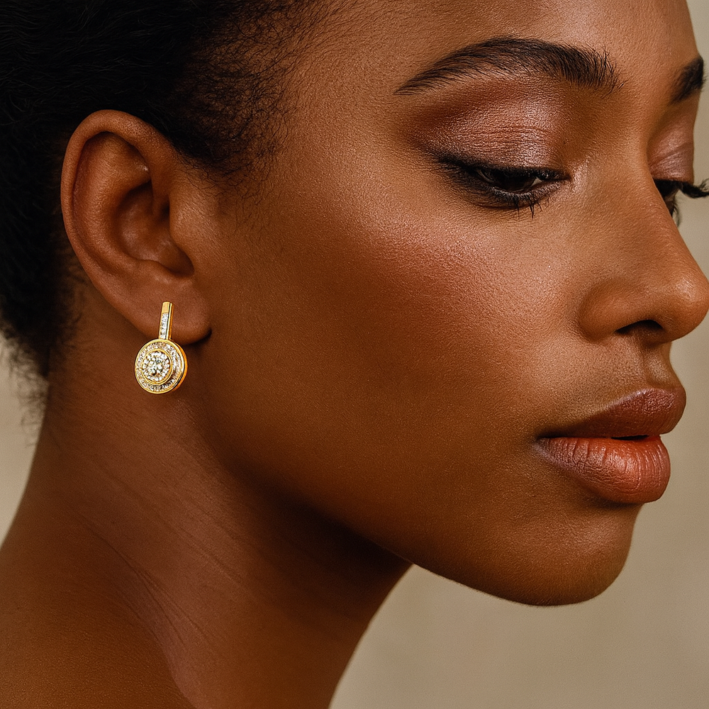 (b) Boucle d'oreille Talia Gold