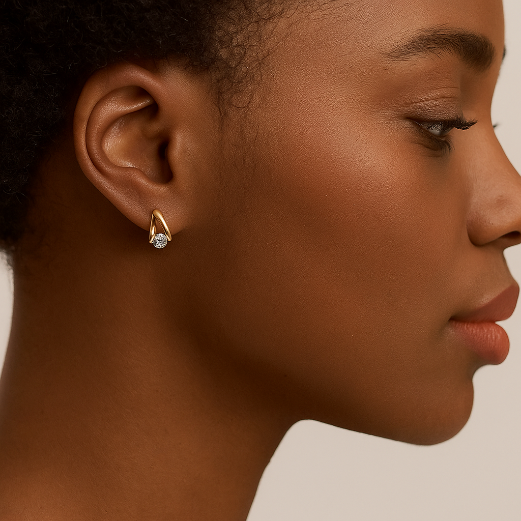 (b) Boucle d'oreille Zara Gold