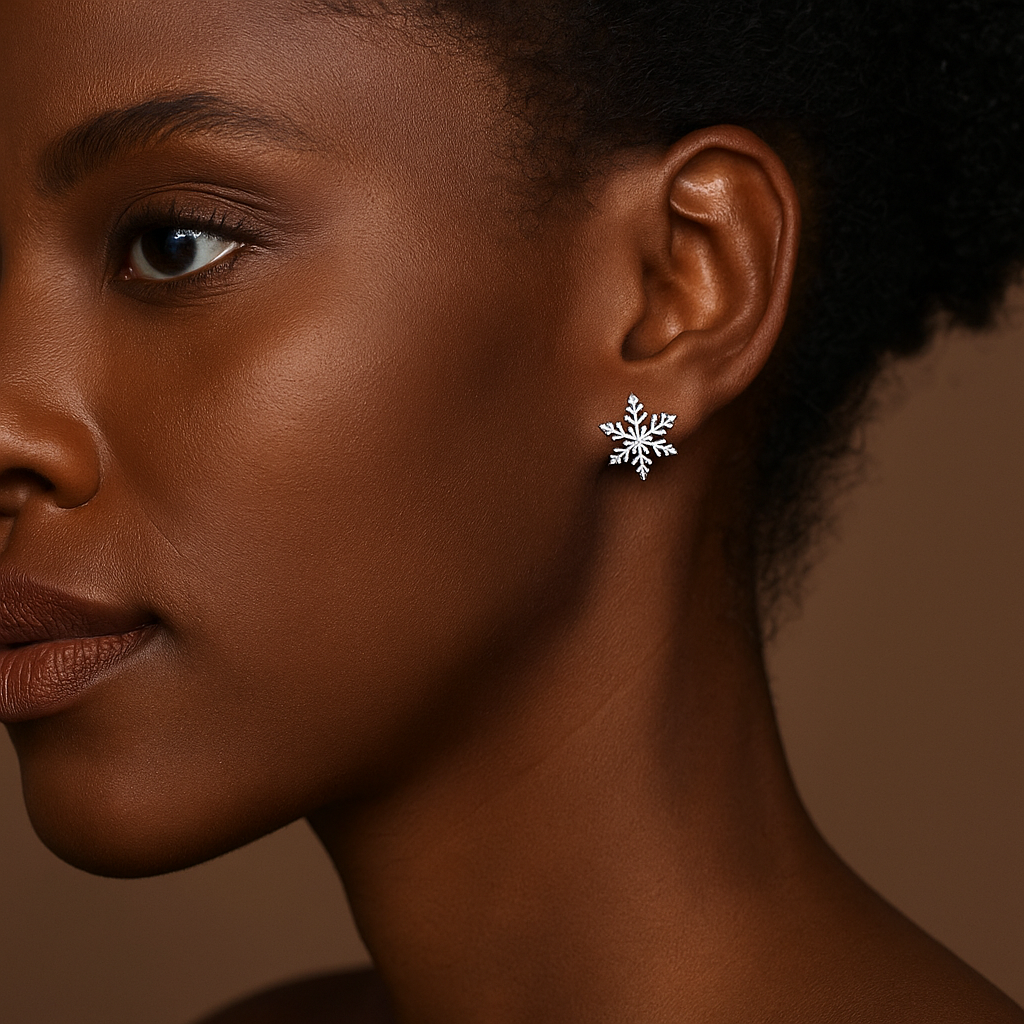 (b) Boucle d'oreille Neige