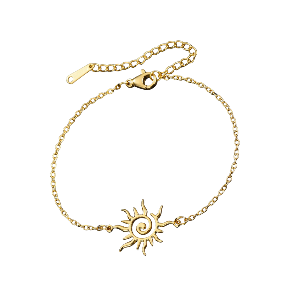 (b) Bracelet Spiral Sun Gold