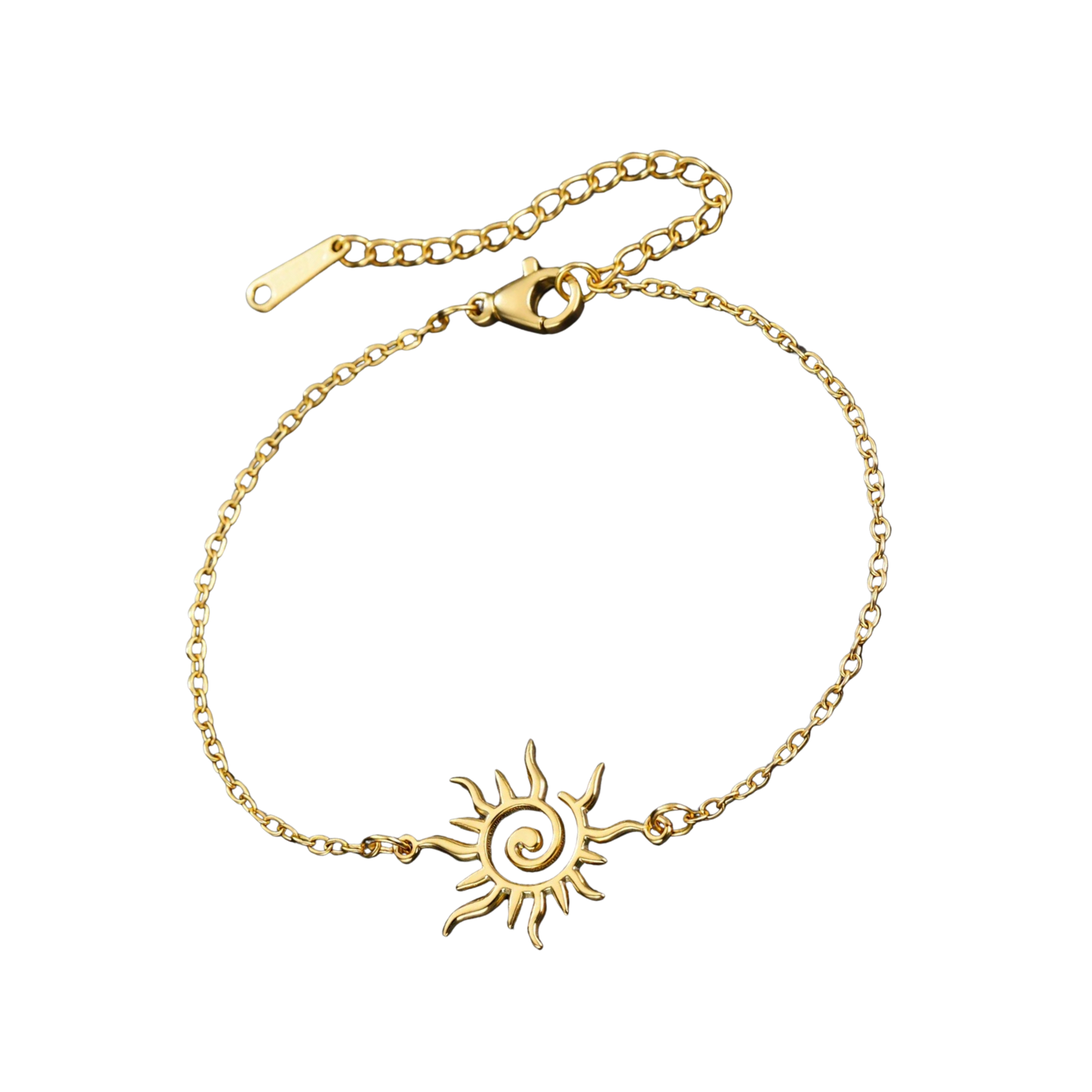 (b) Bracelet Spiral Sun Gold