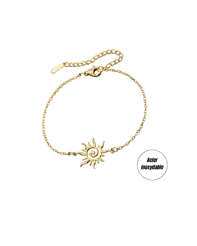 (b) Bracelet Spiral Sun Gold