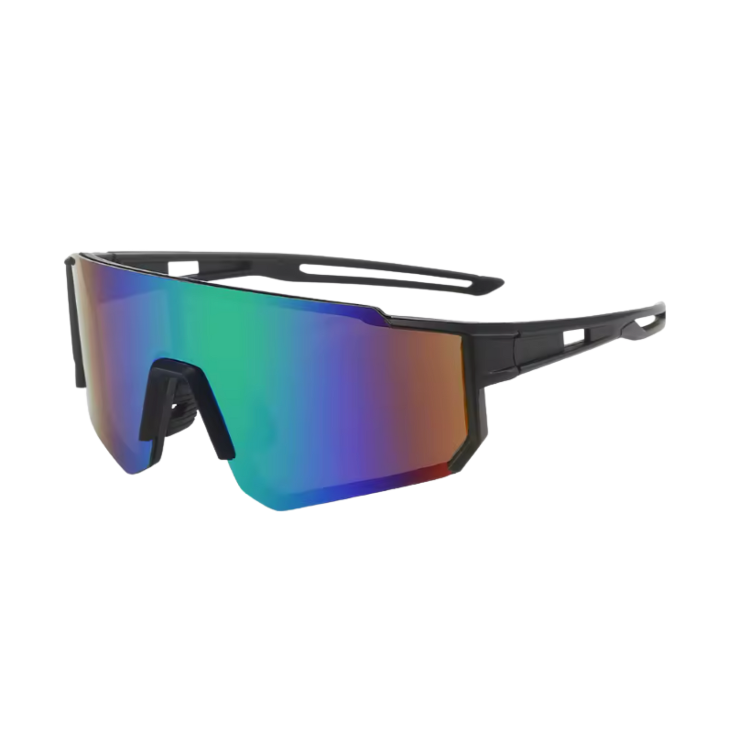 (L) Raindow Black Green Sunglasses