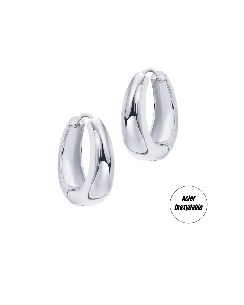 (b) Boucle d'oreille Mira Silver