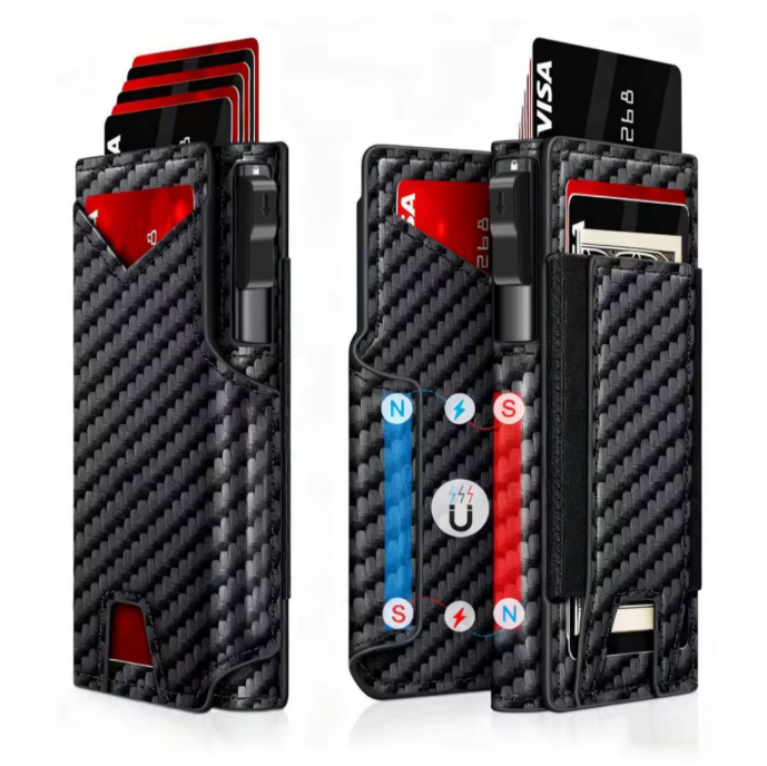 Portefeuille Vintage Carbone